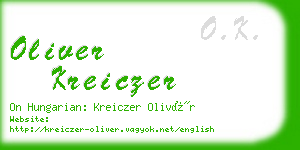 oliver kreiczer business card